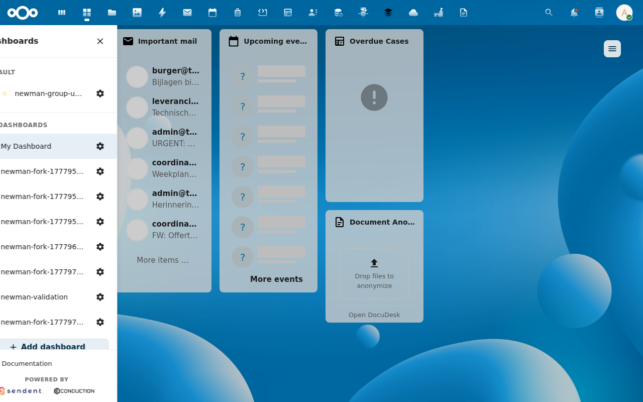 Add dashboard button