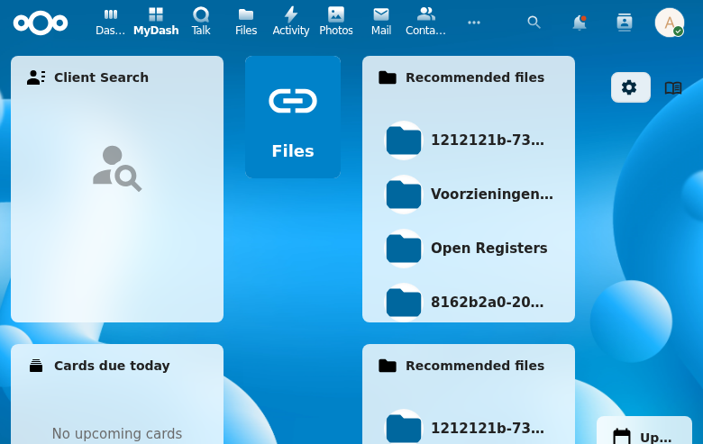 Dashboard with Widgets